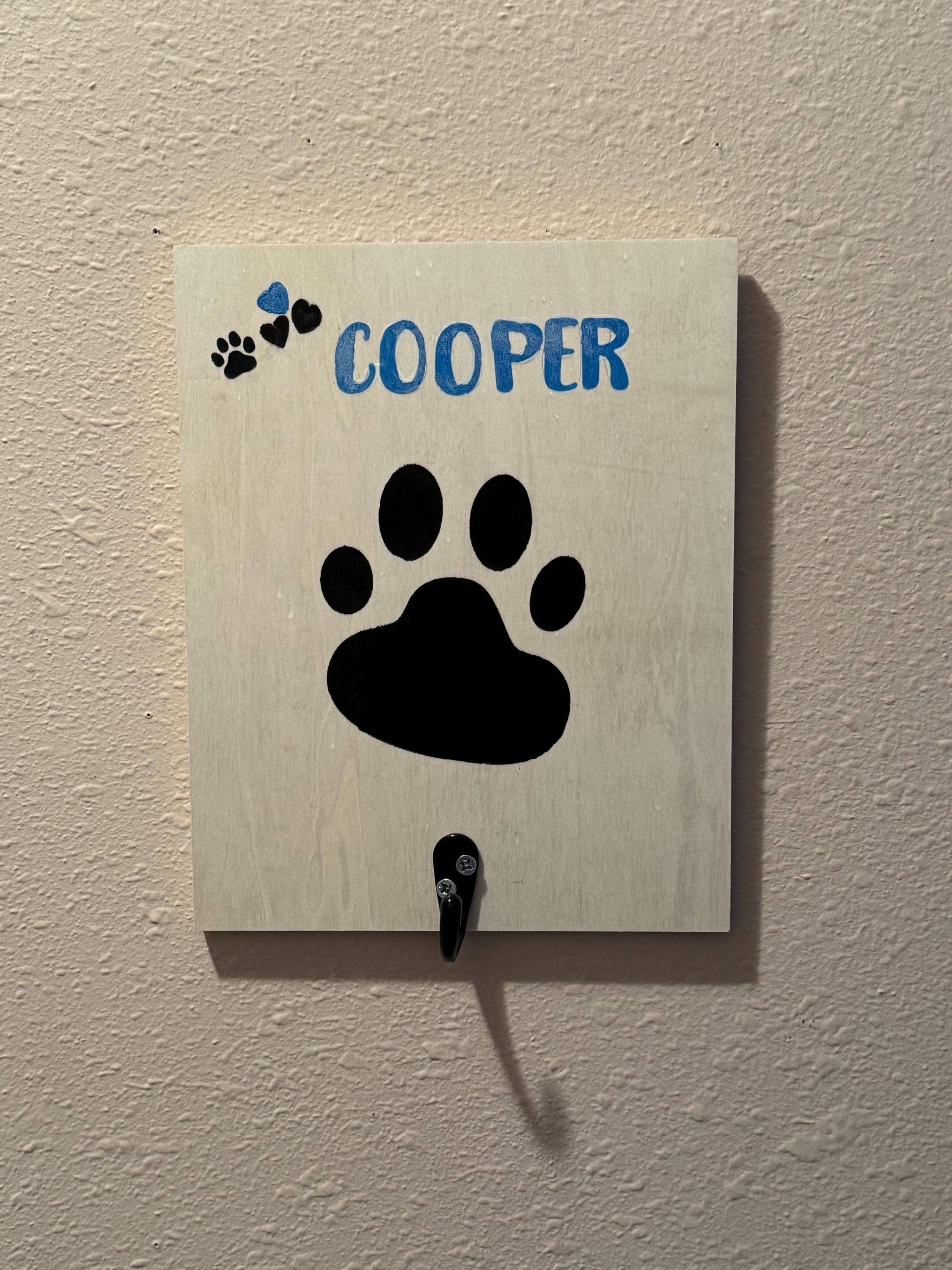 Wall Mounted Dog Leash Holder - Pet Organizer