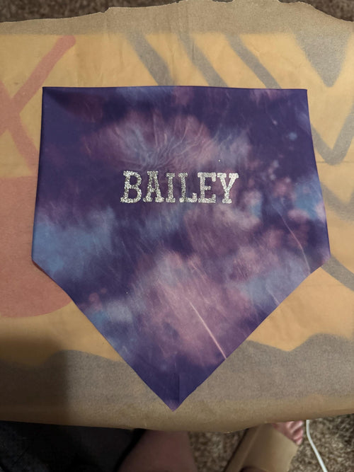 Custom Tie-On Dog Bandana - Personalized Pet Accessory