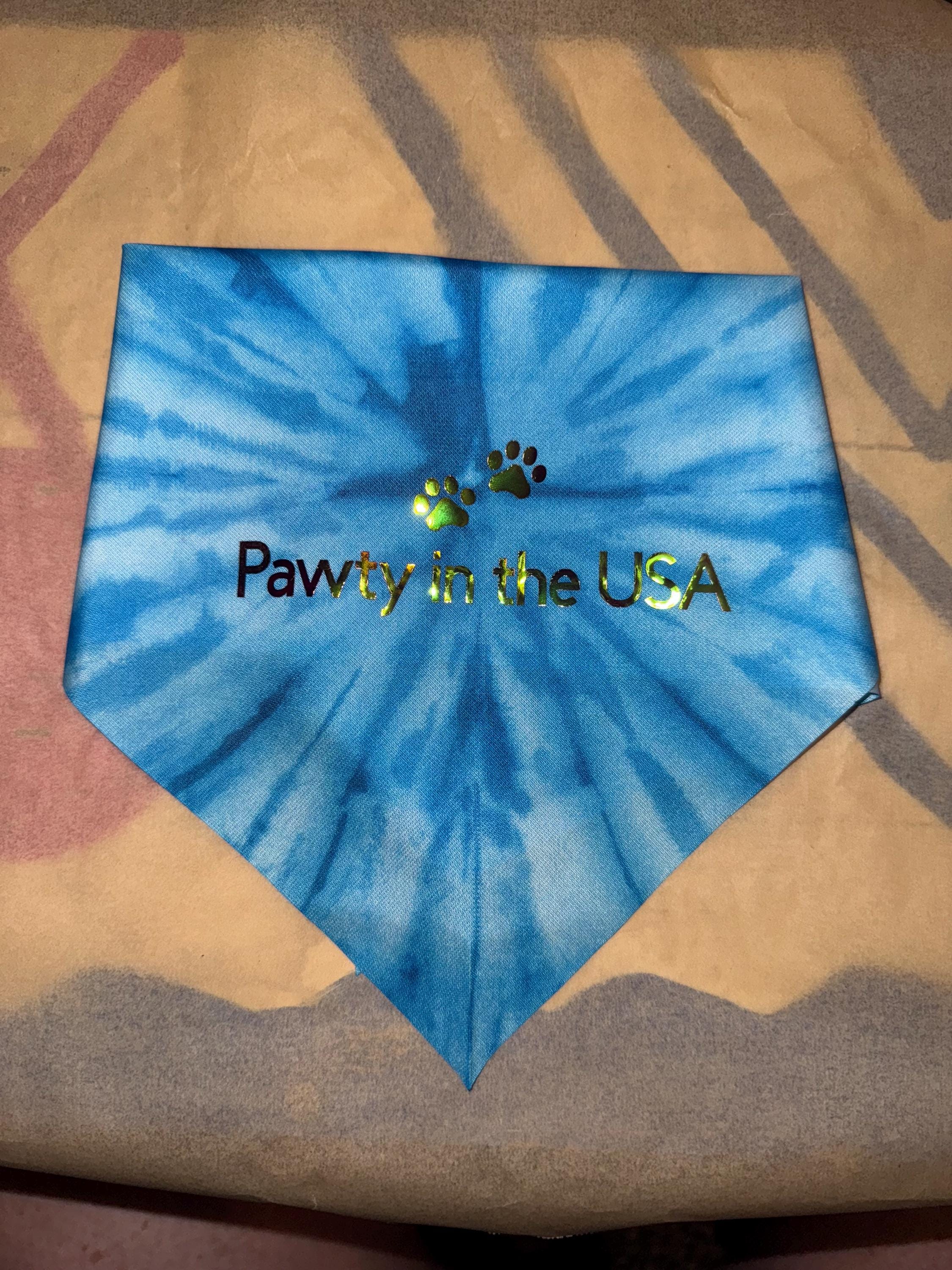 Custom Tie-On Dog Bandana - Personalized Pet Accessory